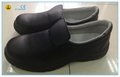 Good quality black color microfiber leather upper PU outsole lab safety shoes  4