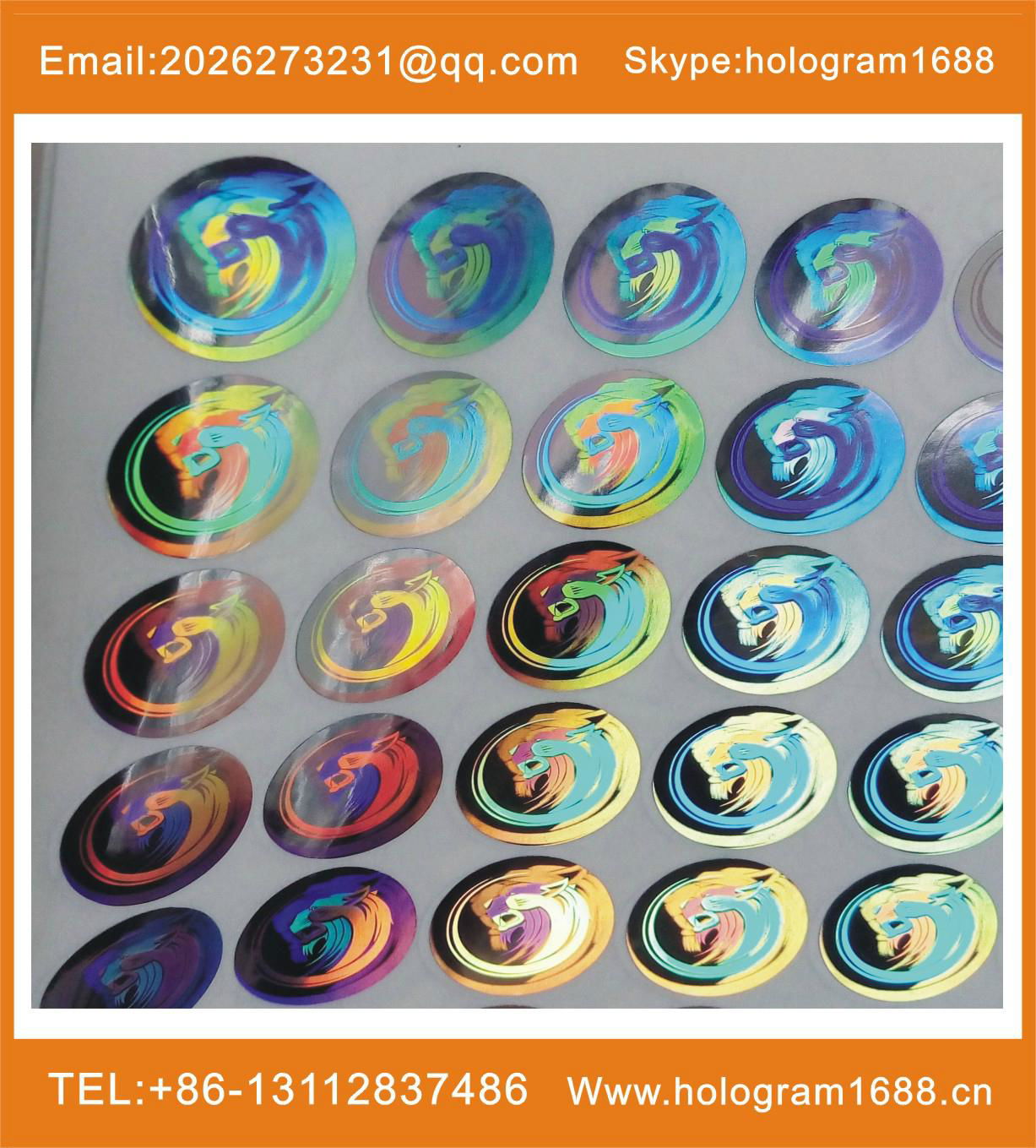 Holographic hot stamping foil sticker 2