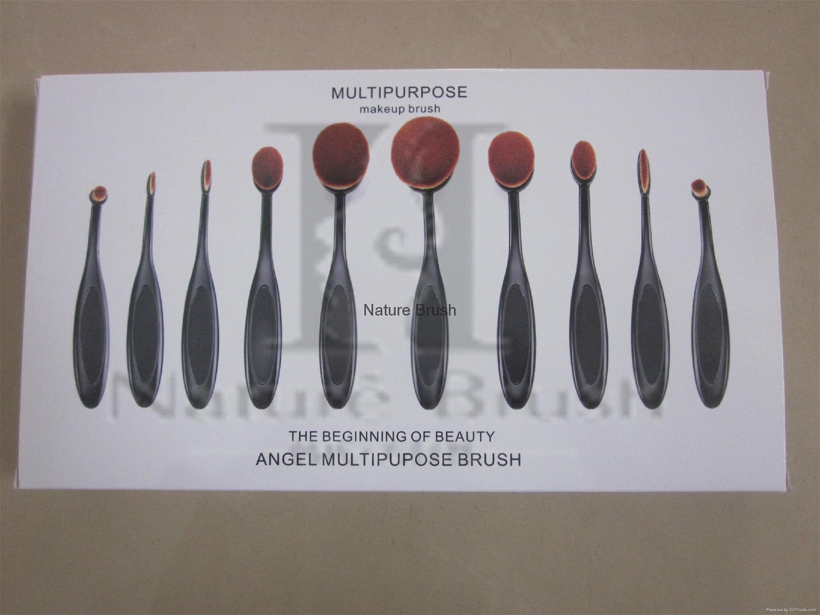Best Quality 10Pcs Oval Makeup Brushes Free Sample, Professional Cosmetic