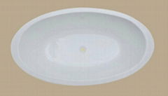 CE&CUPC sanitary ware bathroom fashion oval set in cast iron enameled bathtub