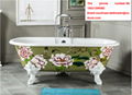  quality sanitary ware CE classical bathroom painting cast iron enameled bathtub