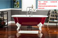  quality sanitary ware CE classical bathroom painting cast iron enameled bathtub 2