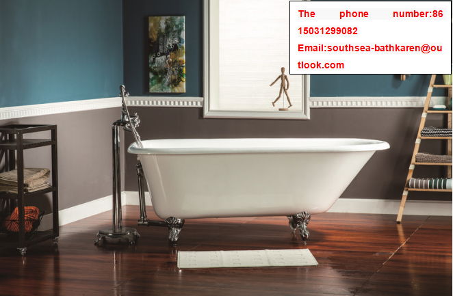  quality sanitary ware CE classical bathroom painting cast iron enameled bathtub 3