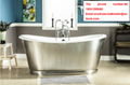 china made bathroom sanitary ware fashion pedestal cast iron enameled bathtub 2