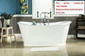 china made bathroom sanitary ware fashion pedestal cast iron enameled bathtub 3