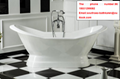 sanitary ware bathroom cheap fashion pedestal cast iron enameled bathtub  4