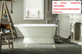 sanitary ware bathroom Single Round cast iron CE&CUPC enameled pedestal bathtub 1