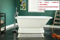 sanitary ware bathroom Single Round cast iron CE&CUPC enameled pedestal bathtub 4