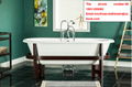 現代清潔用具浴室奢華經典獨立式鑄鐵搪瓷浴缸