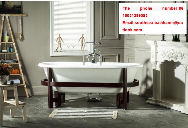 sanitary ware bathroom classical standard bathtub freestanding cast iron bathtub 3