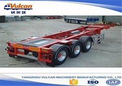 Light weight 3 axle 40ft container skeleton trailer
