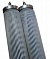 Stainless steel sintered folding filter elements