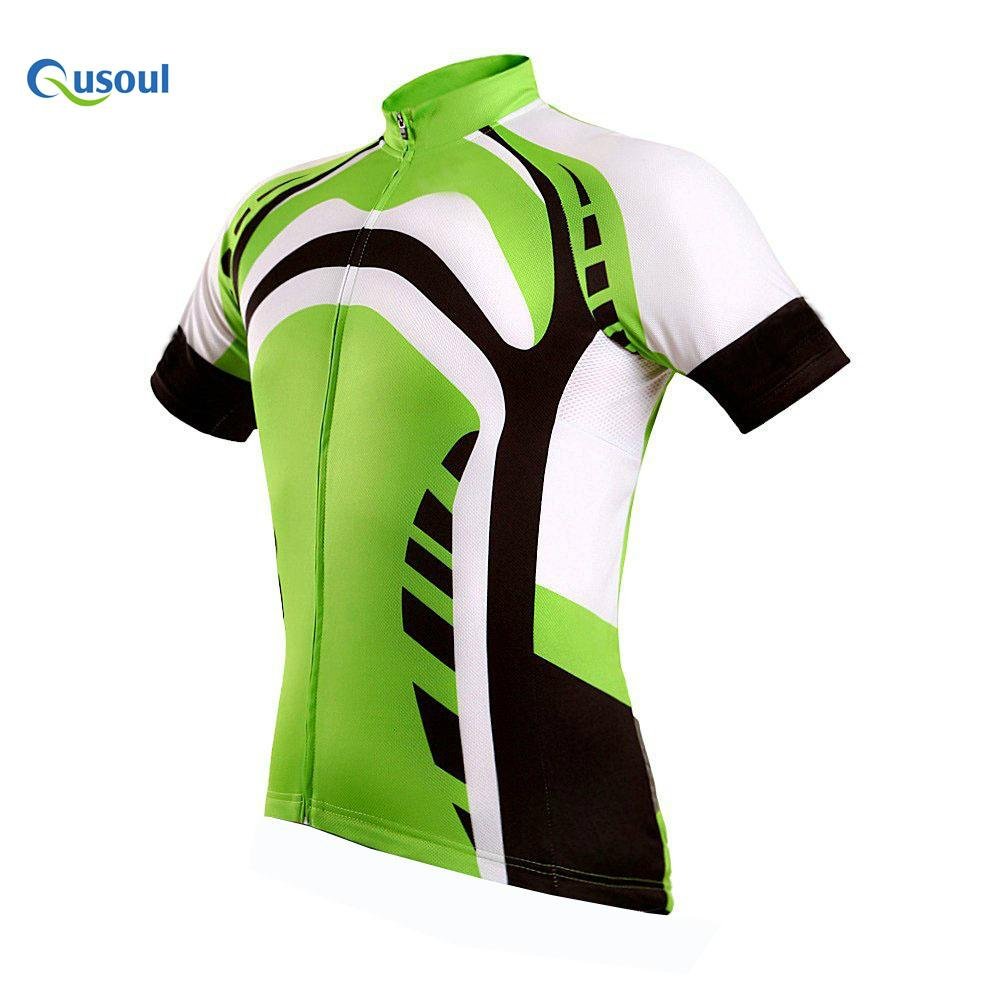 Mens Breathable Short Sleeve Cycling Jersey Sportswear Quick Dry 2