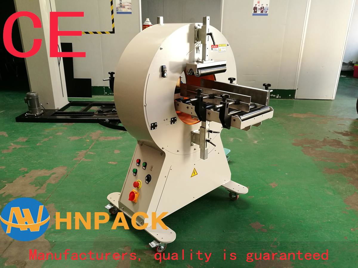 China Semi-auto orbital wrapping machine factory supply  Horizontal Wrapper