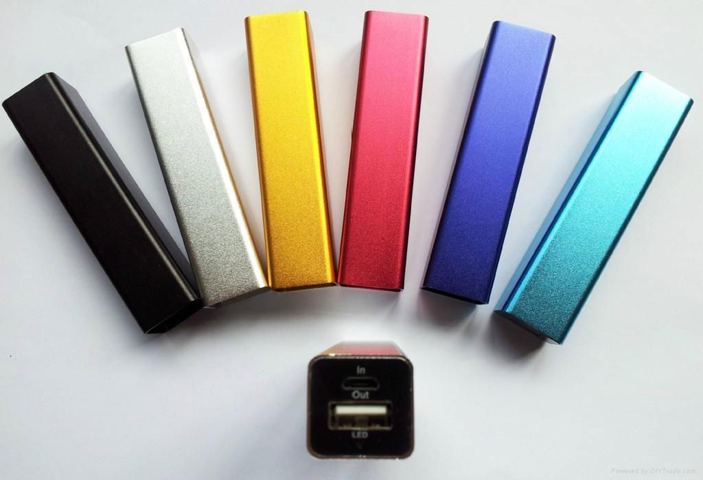 Square pipe 18650 customized power bank 2600mAh 5