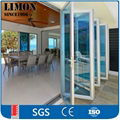 Latest design soundproof aluminium interior galss folding door for bedroom  1