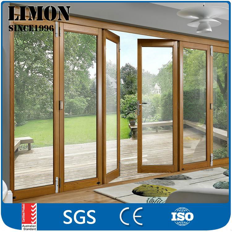 Latest design soundproof aluminium interior galss folding door for bedroom  5