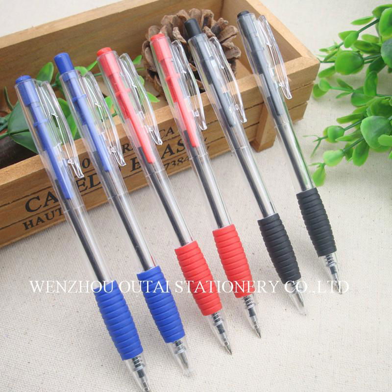  Plastic Click Pen retractable ballpoint pen OT-306-B