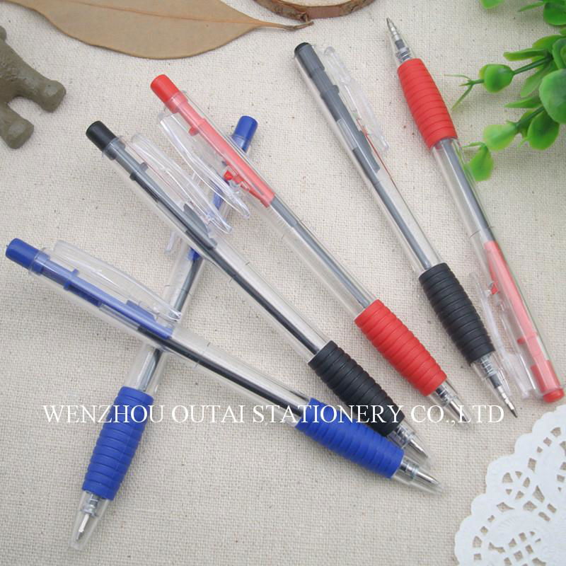  Plastic Click Pen retractable ballpoint pen OT-306-B 3