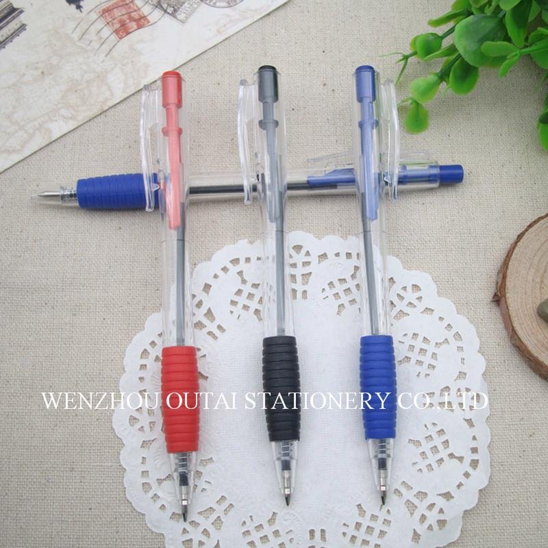  Plastic Click Pen retractable ballpoint pen OT-306-B 4