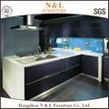 high gloss wood kitchen cabinet with