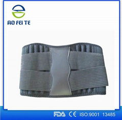 2015 hot sale Double pull medical 6 bone neoprene adjustable back support belt f