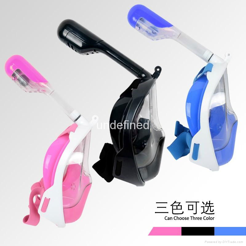 Scuba diving equipment 180 Degree easy breathing full face snorkel mask 2