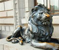锻铜雕塑狮子
