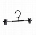 4.0mm *310mm  black stoving varnish pant hangers with 2 metal clips    