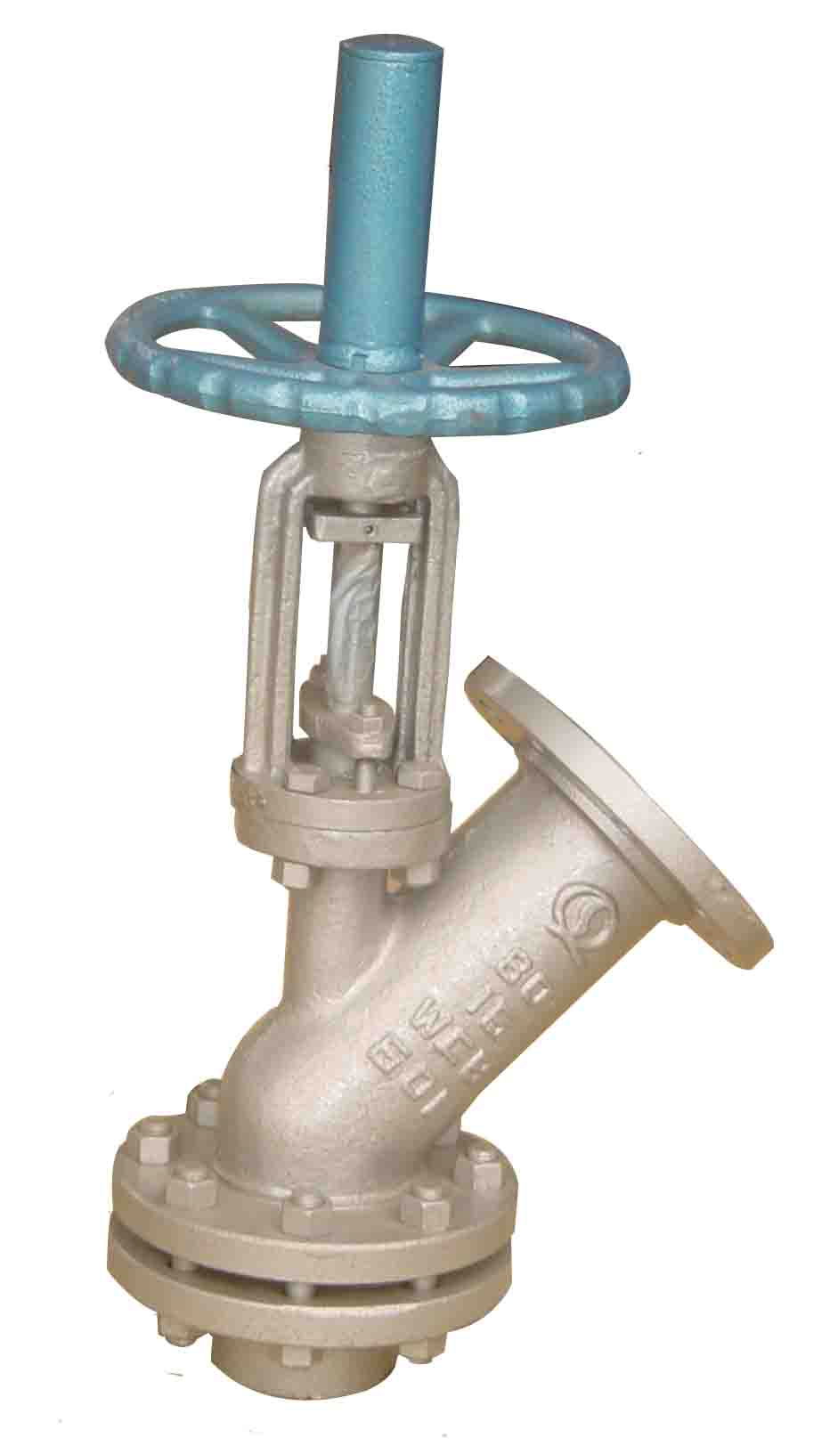 Tank bottom angle valve