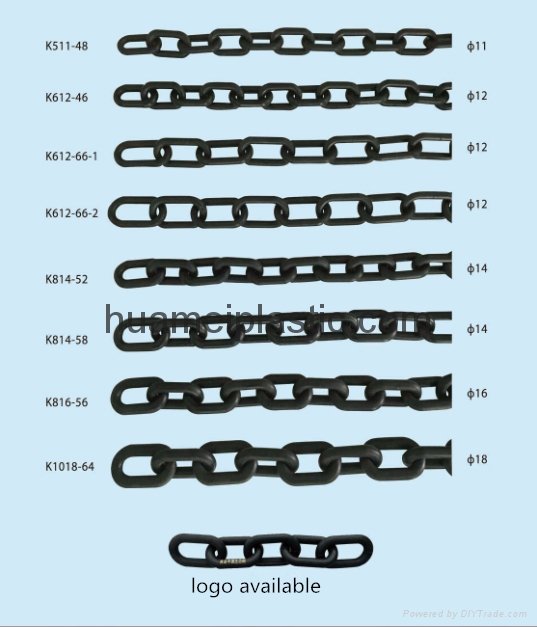 protective plastic coated link chain