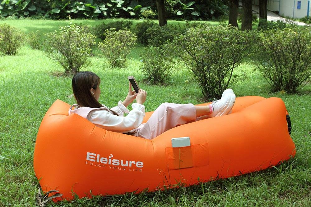 Eleisure™ Air Sofa Outdoor Inflatable Lounger Hangout Compression Sleeping Bags  2