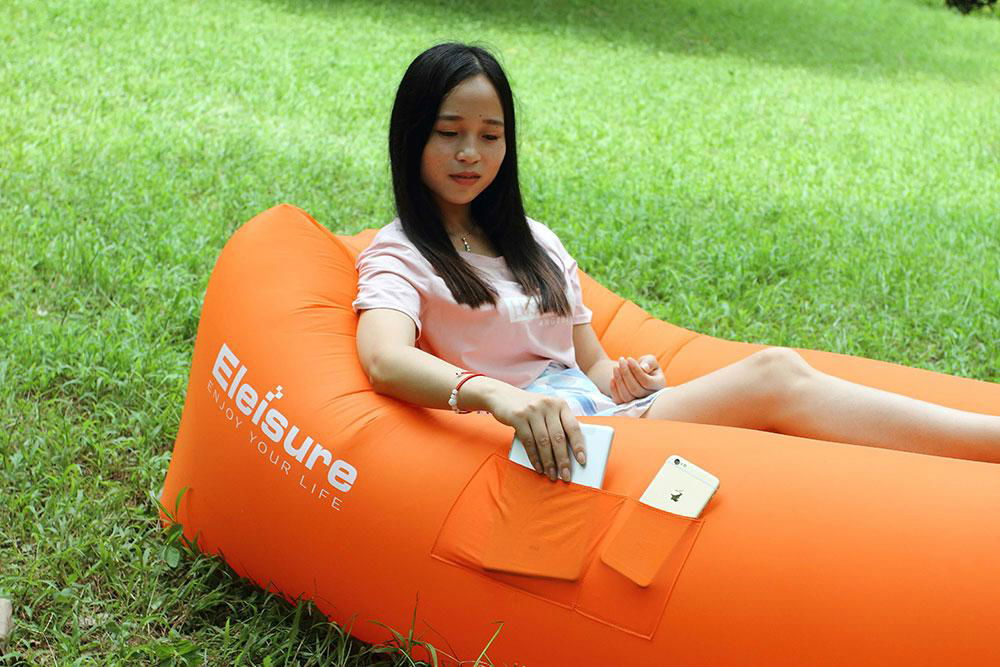 Eleisure Fast Inflatable Air Lounger Camping Bed Beach Sofa Air Bag 