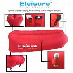 Eleisure™ Outdoor Inflatable Lounger Nylon Fabric Beach Lounger