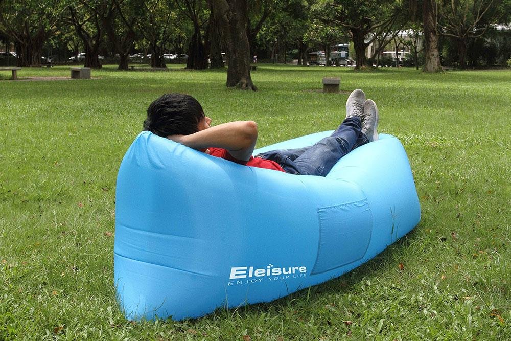 Eleisure™ Outdoors Inflatable Air Hammock Lounge with Premium Ripstop Fabric  2