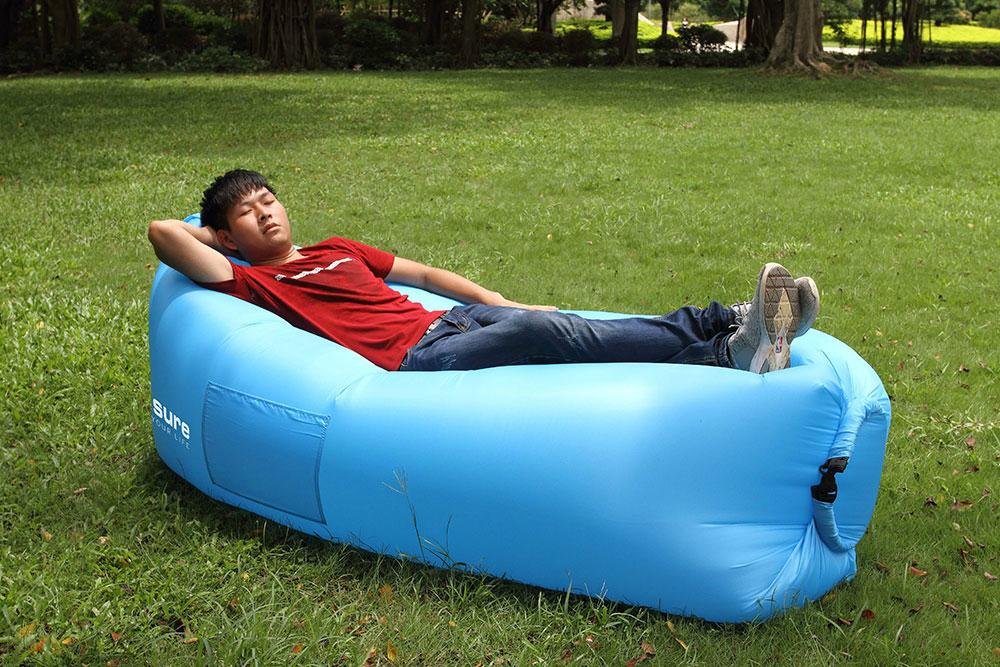 Eleisure™ Outdoors Inflatable Air Hammock Lounge with Premium Ripstop Fabric  5