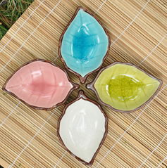 Ice Crackle Leaf Sauce Dish