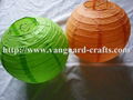 round paper lanterns even ribbing