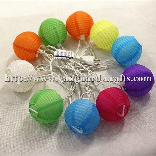 Colorful paper lantern LED decoration string lights color string lights lantern  2