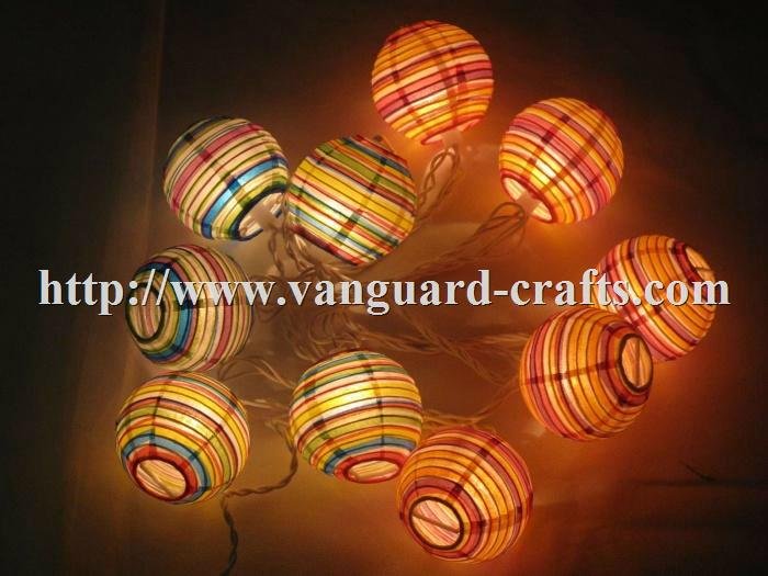 printed paper lantern LED decoration string lights color string lights lantern  3