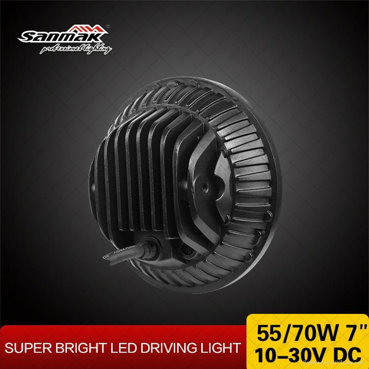 7" Round 12V-30V high low beam Motorcycle led headlight  2