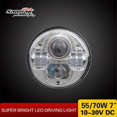 7" Round 12V-30V high low beam Motorcycle led headlight