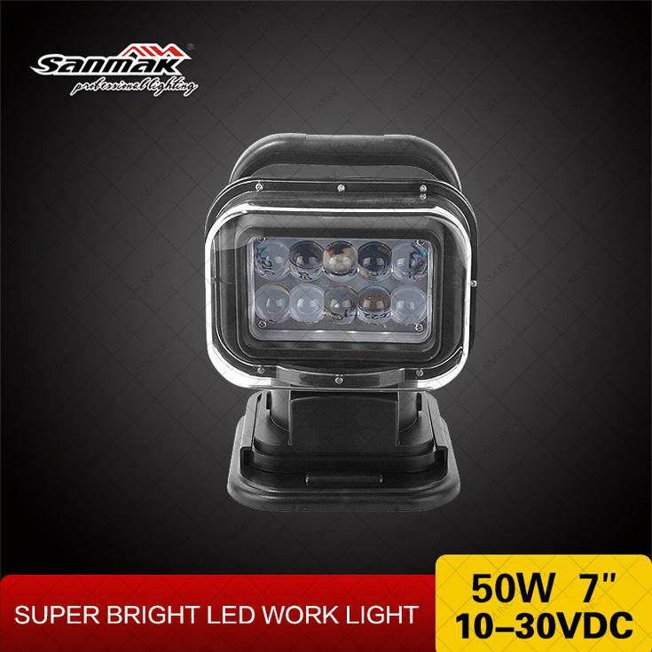 Marine 5W LED Spotlight Auto Car LED Spot Light Cree 50W Remote Control