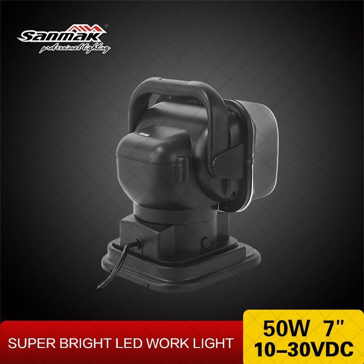 Marine 5W LED Spotlight Auto Car LED Spot Light Cree 50W Remote Control 2
