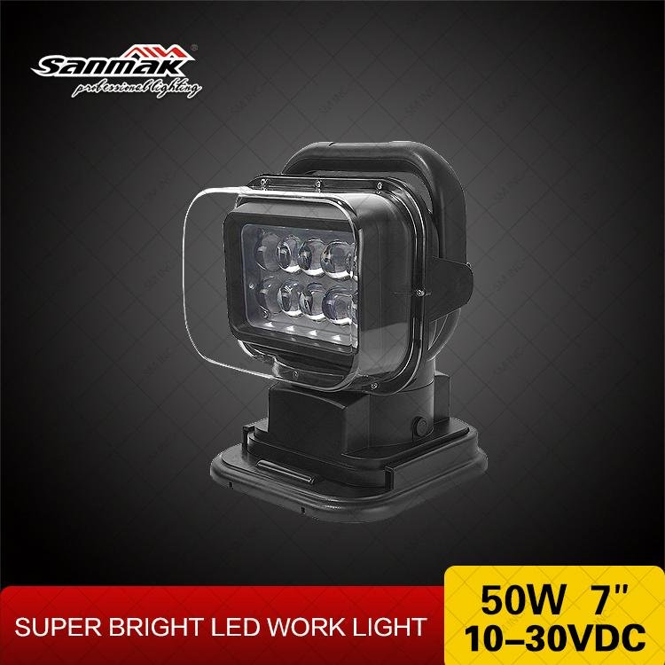 Marine 5W LED Spotlight Auto Car LED Spot Light Cree 50W Remote Control 3