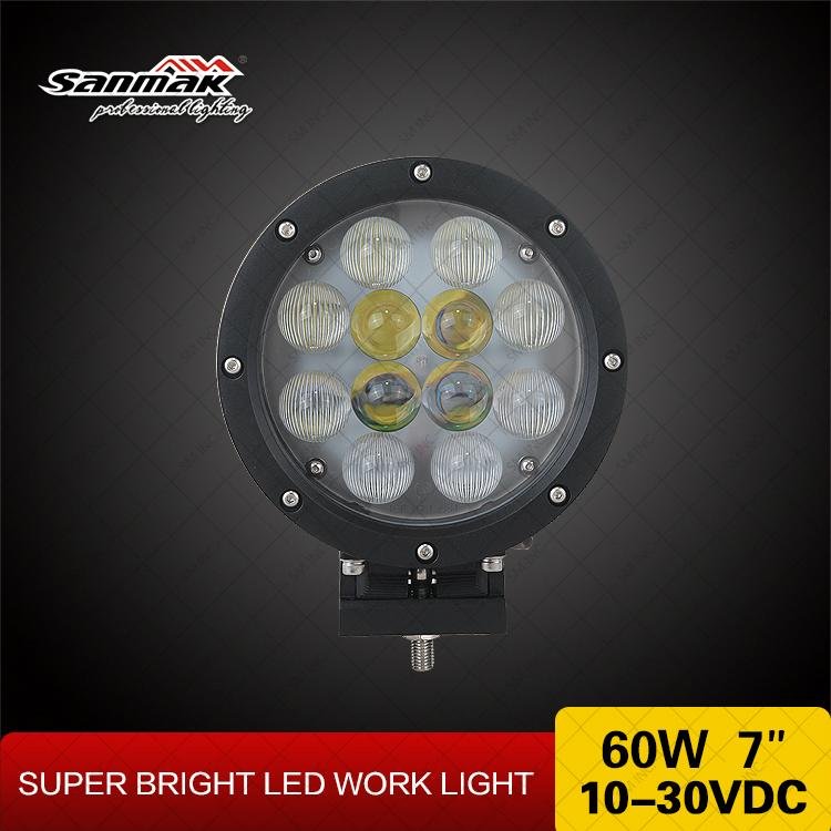 Cree Chip 60W Round Car LED Headlight LED Driving Light 2