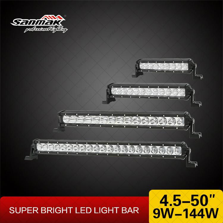 12 volt automotive led lights super Slim led light bar single row led