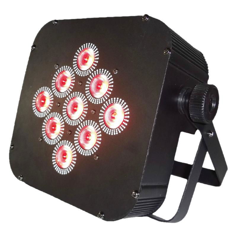 9pcs* 4w RGBW 4 IN 1 Flat LED Par 2