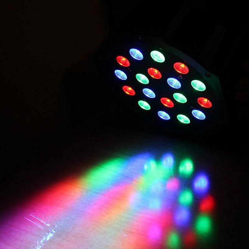 18pcs* 1w RGB Slim Flat LED Par 4