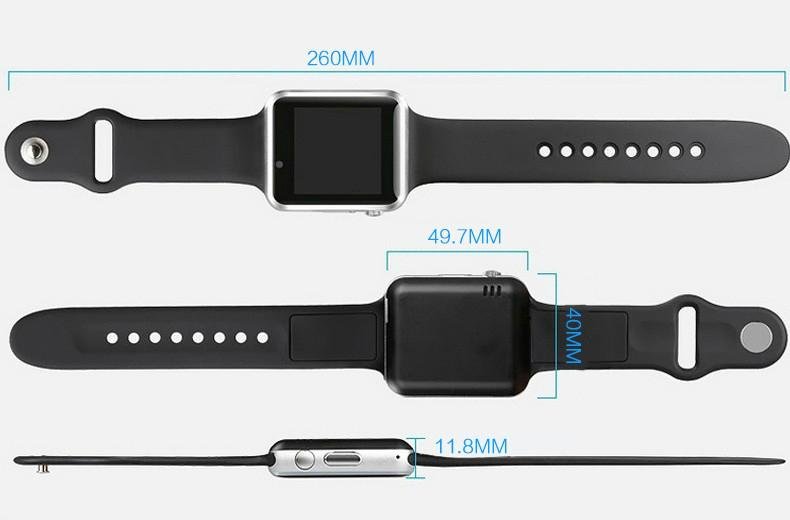 A1 W8 Touch Screen Bluetooth GSM Phone Watch Smart Watch 2